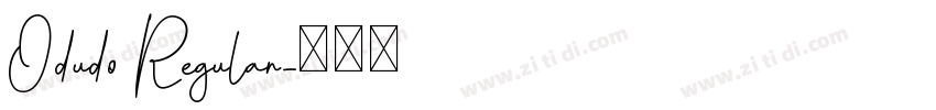 Odudo Regular字体转换